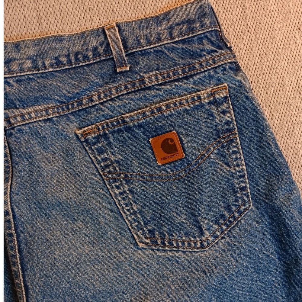 Carhartt Vintage Jeans Mens 39X30‎ Blue Fade Relaxed Fit USA Grunge Work Utility